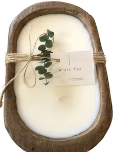 Dough Bowl Candles / Farmhouse / Bowl Candles/ Wooden Candles