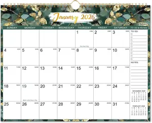 2026 Calendar - 2026 Wall Calendar, Jan 2026 - Dec 2026, 15" X 11.5", Calendar 2026 with Twin-Wire Binding, Notes & To-Do List, Perfect Wall Calendars 2026 for Organizing Makapoo