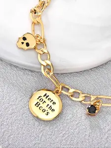 Skull & Letter Design Bracelet, Fashion Jewelry for Party, Daily Clothing Decor, Trendy All-match & Exquisite Jewelry for Birthday Gift Halloween Party