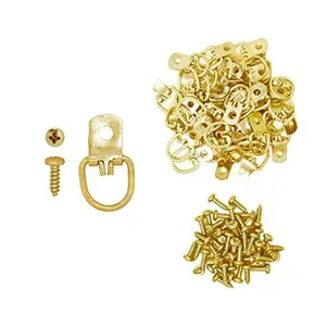 Mandala Crafts D Ring Picture Hangers - Picture Hanger with Screws D Hooks for Picture Hanging - D Rings Picture Hanging Hardware