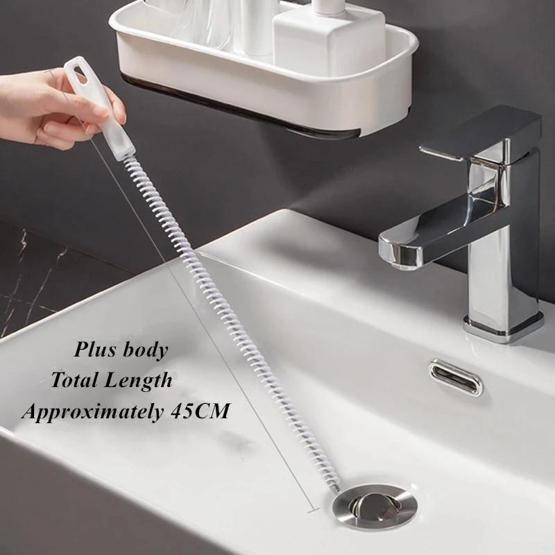 1 Piece Pipe Dredging Brush Bathroom Hair Sewer, Flexible Heavy Duty Drain Cleaner, Home Sink Hair Remover, Bathroom Sewer Cleaning Brush, Kitchen Gadgets