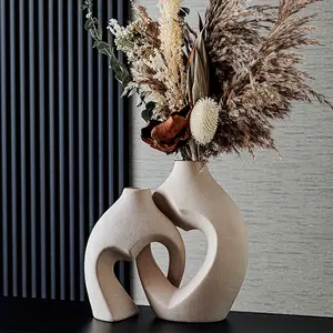 2pcs ceramic vase, Bohemian style vase, suitable for banquet, banquet, festival, wedding, family, restaurant, table decoration, aesthetic room, family, four seasons decoration, all kinds of holiday gifts.