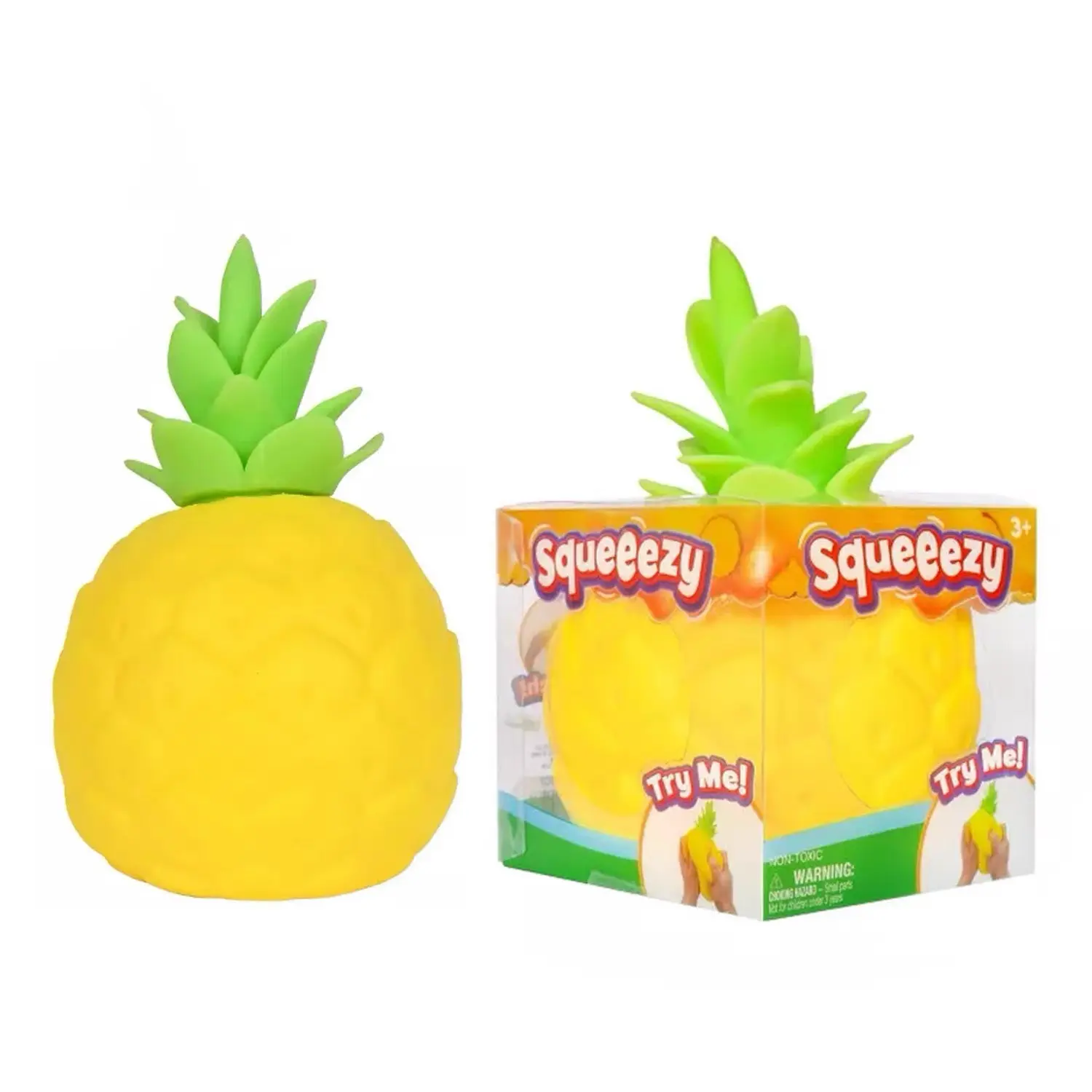 Toymendous Squishy Pineapple - Jumbo 6.5-Inch Squishy Fruit StressRelief Toy - SensoryStress Ball for Kids, Teens & Adults
