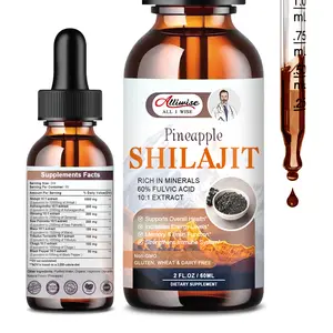 Shilajit Liquid Drops,Minerals Complex Supplement ,With Fulvic Acid & Vitamin,2 FL.OZ,PineApple Flavor, For Lung Cleanse & Detox Edible Fitness