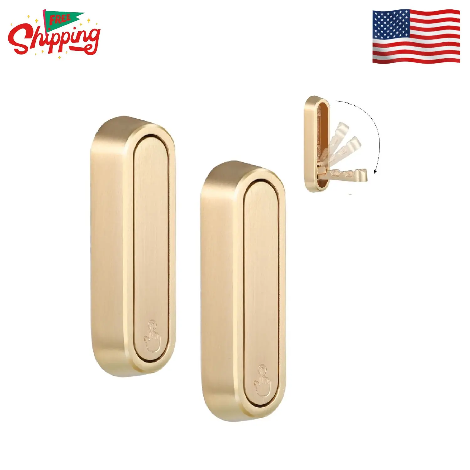 Folding Coat Hooks, 2 Pcs Foldable Gold Wall Hooks Heavy Duty