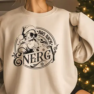 Big Nick Energy sweatshirt | Vintage Skull Santa illustration
