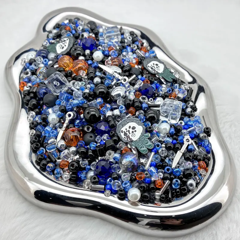 【SPECIAL COLLECTION】MOJO Midnight Horror Archive Collectible Bags, 30ml Artistic Glass Beads Jewelry Craft DIY Kit, Colorful Jewelry Making Supplies, Sohochic