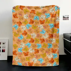 Creative Home Flannel Blanket, Warm Mickey Pumpkin Soft Plush Throw, Gift Blanket for Naps, Sofa, Office, Camping, Multi-Purpose