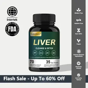 【Daily Cleanse】Listen Snow Liver Cleanse Supports 11 Ingredient Blend Milk Thistle, Dandelion, Turmeric, Ginger Extract, Beet, Zinc, Vitamin E, Selenium, Grape Seed. Healthcare Supplement