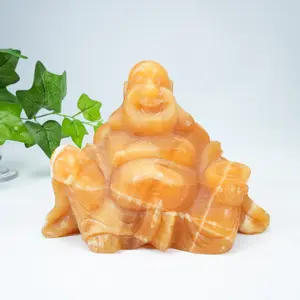 Honey Calcite Buddha Statue