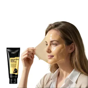 HKY Golden Collagen Wrapping Peel Off Mask - Collagen & Biotin Peel-off Facial Mask, Deep Moisturizing Facial Mask, overnight face mask girl Lifting and Firming Face Mask (2.82 oz)