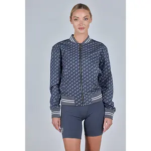 Unisex Oversized Bomber Jacket - Jet Grey