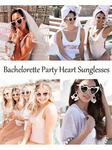 Heart Shaped Glasses, Bachelorette Party Favors, Bridal Shower Glasses, Retro Cat Eye Glasses, Wedding Decor, Guest Gifts, Outdoor Travel Shades, Gift Ready