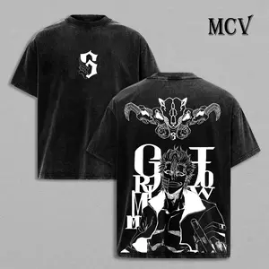Vintage Washed Grimmjow Graphic T-Shirt | Heavy Cotton Bleach Anime Oversized Tee for Men & Women | Espada 6 Streetwear Top