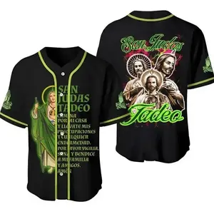 Camisas De San Judas Tadeo Baseball Jersey, San Judas Tadeo Ruega Por Nosotros Christian Gospel Jersey Shirt, Sanjuditas Baseball Jersey