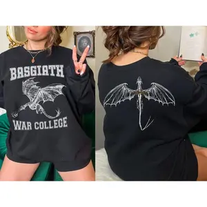 Fourth Wing 4 Legs Dragon Sweatshirt, Basgiath College 2-Sided Sweatshirt, Booktok Crewneck, Vintage Fourth Wing Shirt, Dragon Rider Shirt, Bookish Shirt, Basgiath War College Sweatshirt