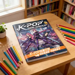 Kpop New Demon Hunter Coloring Book, Doodle Books, Stress Relief Art Supplies for Adults, Kids Birthday Gift, Drawing Book for Children