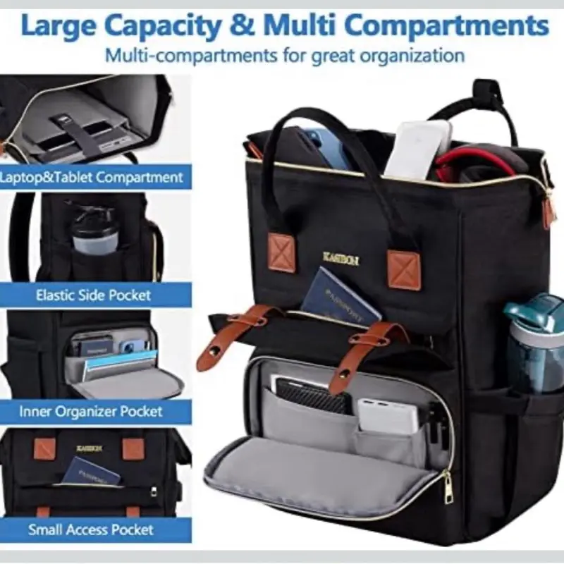 Kasibon Backpack W/Laptop Sleeve and USB Charging Port Army  display picture 1