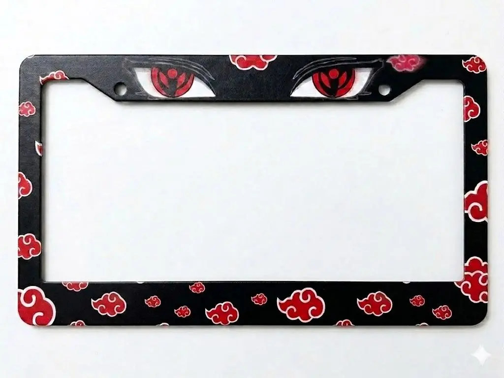 Akatsuki Anime Logo License Plate Frame with Accessories