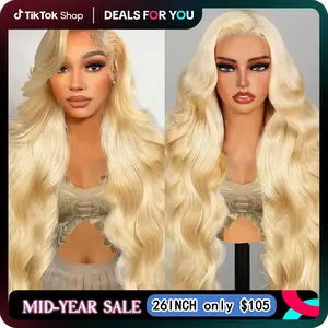 613 13x6 Lace Front Wig Human Hair  Blonde Wig Human Hair 613 Body Wave Blonde HD Lace Front Wigs Human Hair Pre Plucked 613 Lace Frontal Wigs