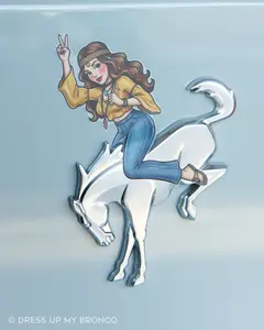 Boho Bronco Babe — Bronco Rear Emblem Vinyl Decal (Pin-Up Edition)