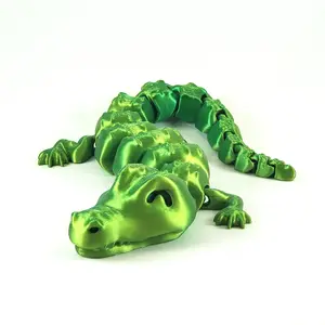 3D Printed Articulating Alligator - Home Decor Ornaments