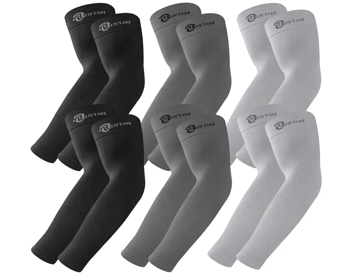 6 Pairs Cooling Arm Sleeves for Men & Women, UPF 50 Sun Protection, Compression Nylon Blend with Elastic Stretch for Running & Outdoor Sports, Arm Sleeves Cover, Sports Protective Gear, Adjustable, Anti-Ultraviolet Ingredients, Breathable, Cool To Wear, C