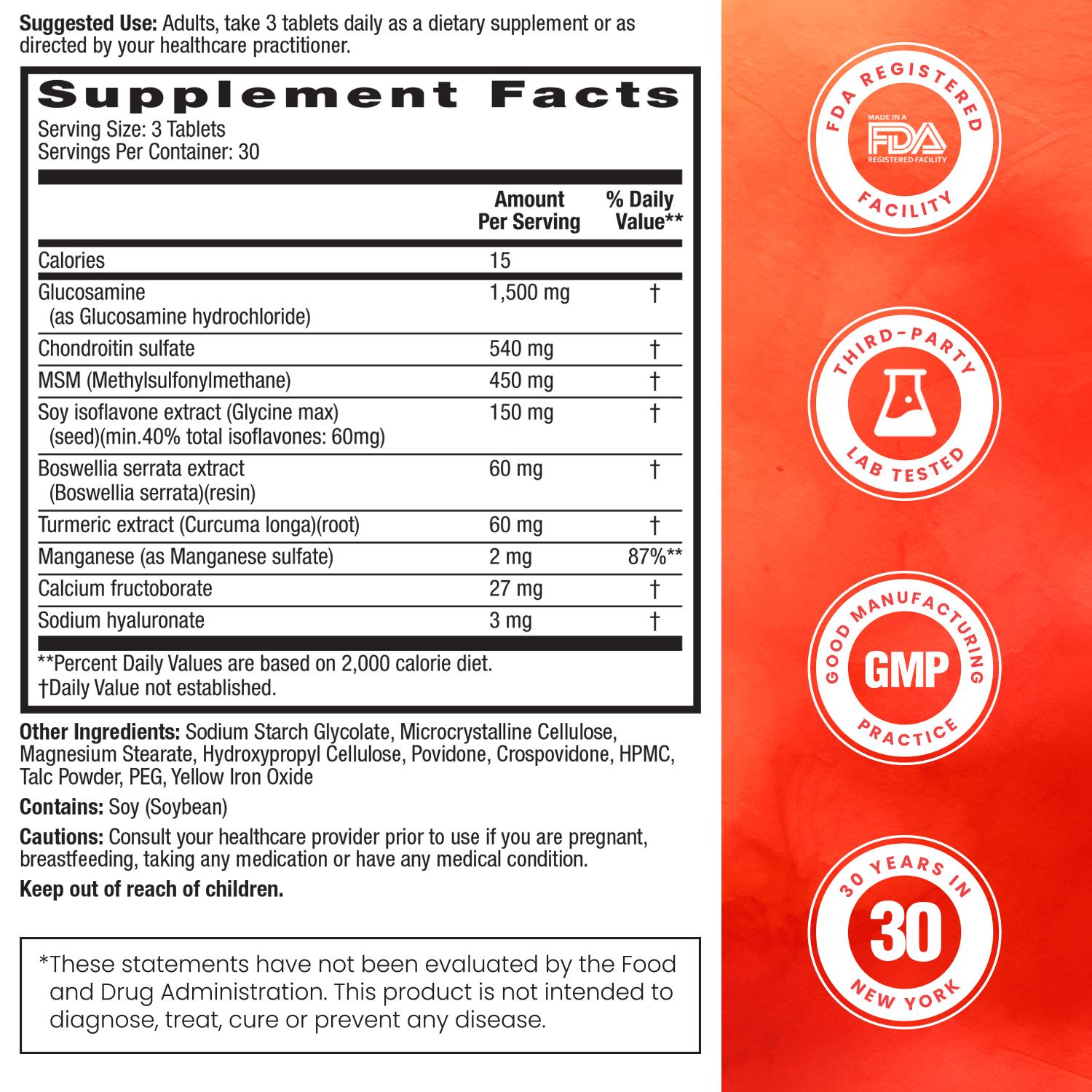 HealthA2Z 9 in 1 Joint Health for Women - 90 Tablets, 30-Day Supply (Pack of 1) - Glucosamine, Chondroitin, MSM, Soy Isoflavones & Turmeric for Female Joint Comfort, Flexibility, Mobility, Bone Health, Mood, Sleep & Hormonal Balance