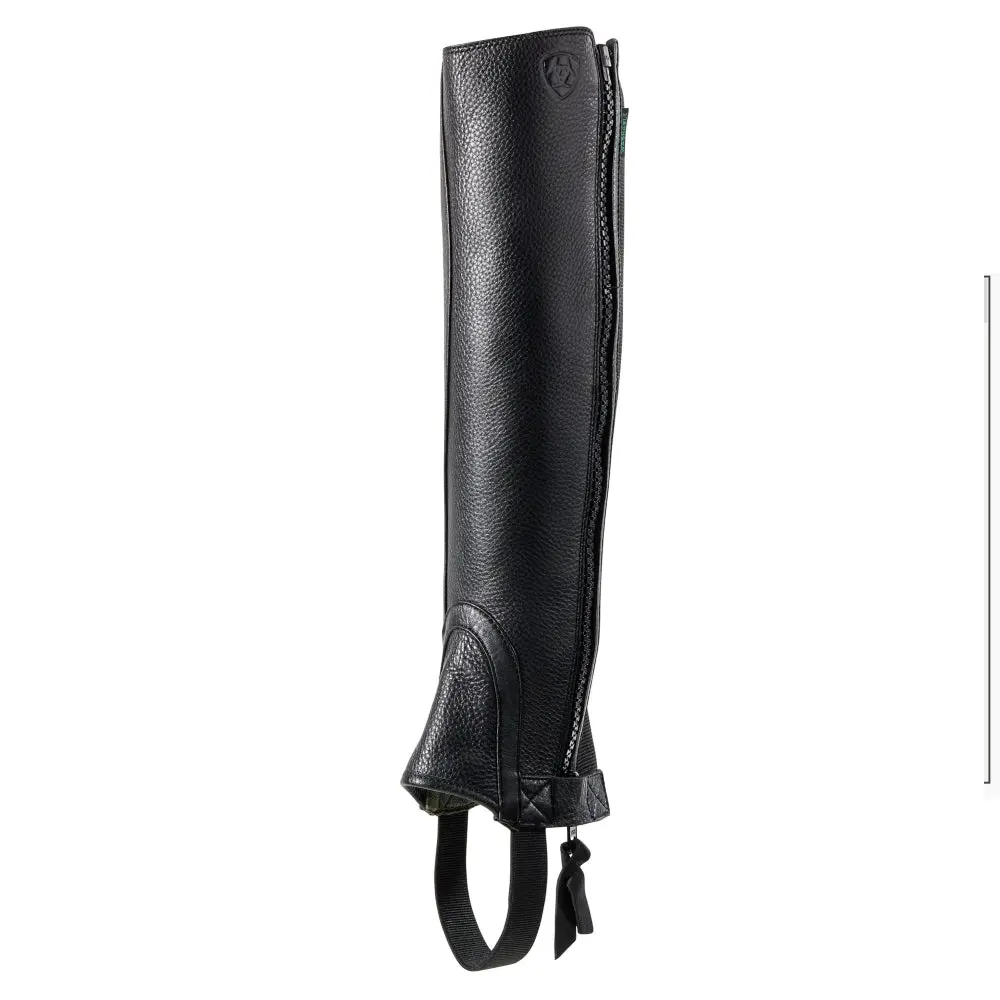 10005943 Ariat Adult Breeze Black Leather Half Chaps - Black
