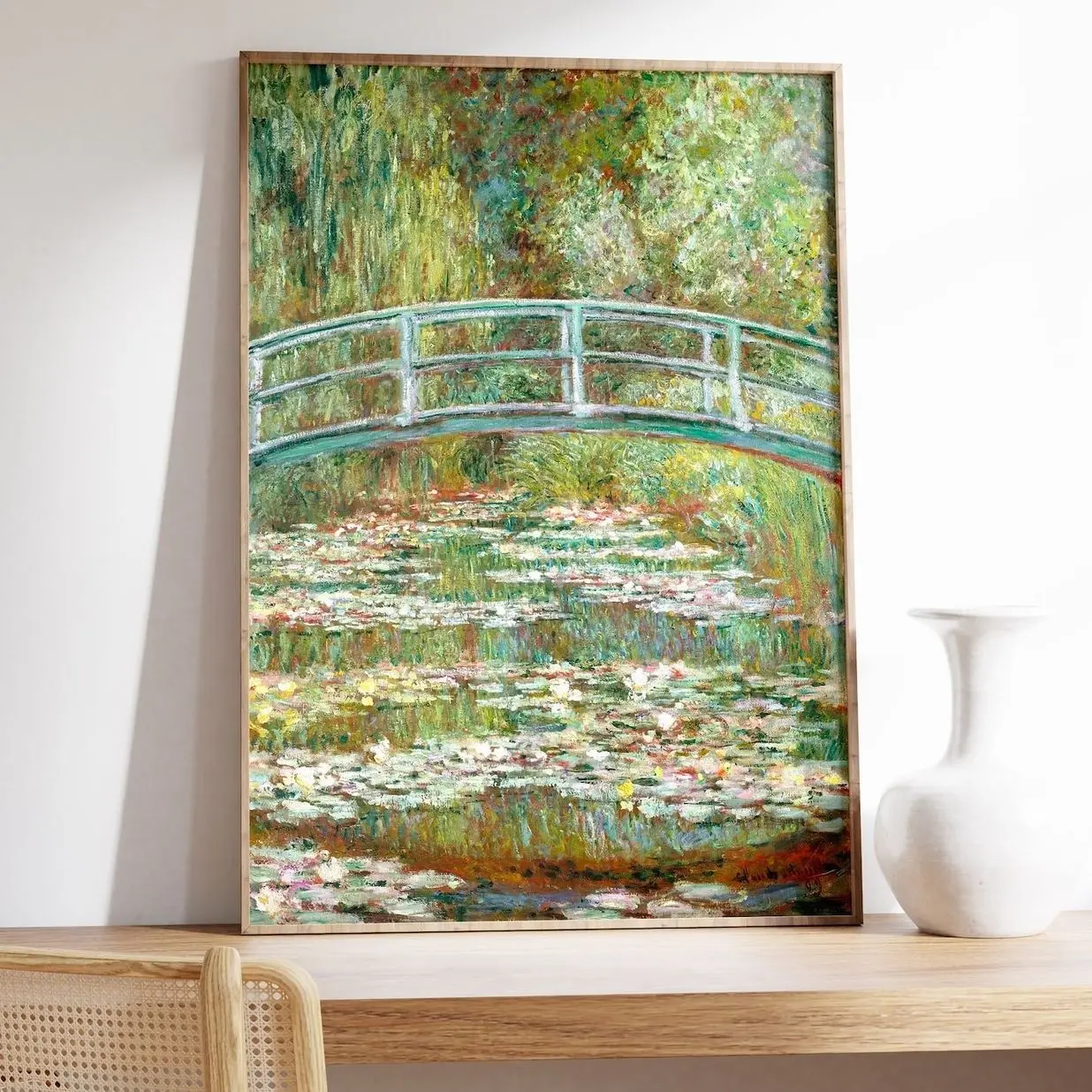 Claude Monet Water Lilies Painting Print, Botanical Poster, Vintage Garden Printable, Lily Pond Wall Art, French Wall Decor, Floral Canvas | Unframed I