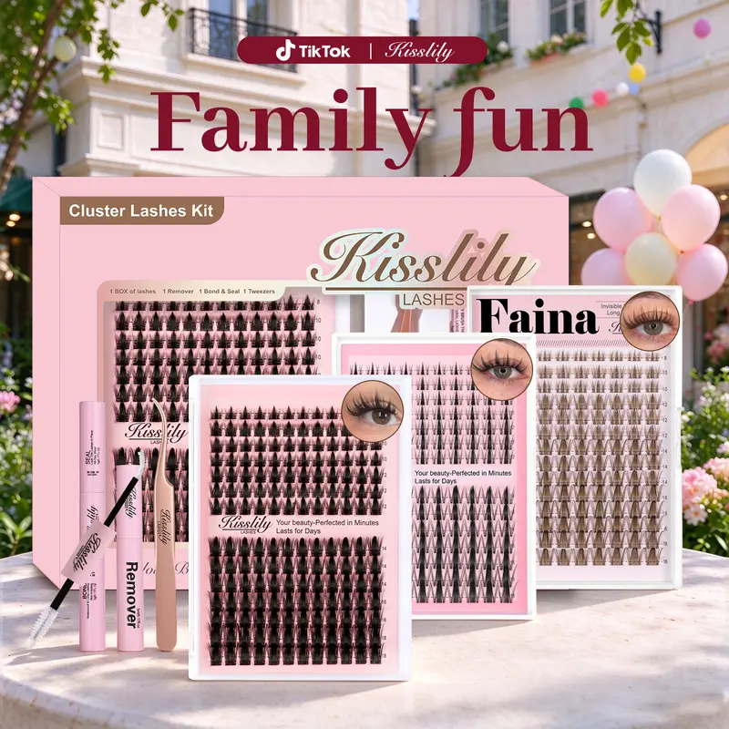 Volume Fairy | Kisslily Black & Brown Manga Lashes Anime Spiky Dramatic Invisible Cluster Lashes DIY Layered Fluffy Individual Lash Extensions for Salon & Daily Lashes Doll-Eye lashes,sunscreen #tiktokshopstockup familyfun