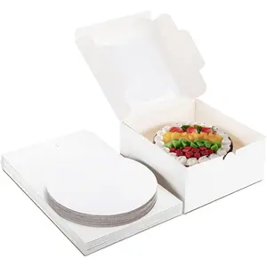 20Pack 10x10x5 Inch Cake Boxes with boards(10 boxes & 10 boards), White Baker boxes for Dessert Pastry, Cajas Pasteles, Cookie, Pastries,Pie, Fathers Day Baking Cupcakes, Donuts