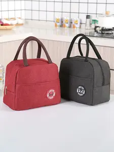 Oxford Cloth Lunch Bag Insulated Bento Box Carrier, Large Capacity Handheld Food Container, Durable Lunch Bags Reusable Meal Pouch, Thermal Bag