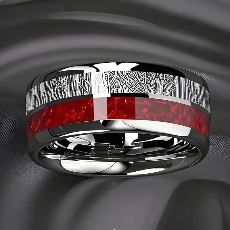 Various stainless steel rings with a double groove design and stylish, simple texture -- durable rings suitable for both men and women, ideal for couples, anniversaries, and everyday wear, a perfect gift for Valentine's Day, Mother's Day, and Father's Day