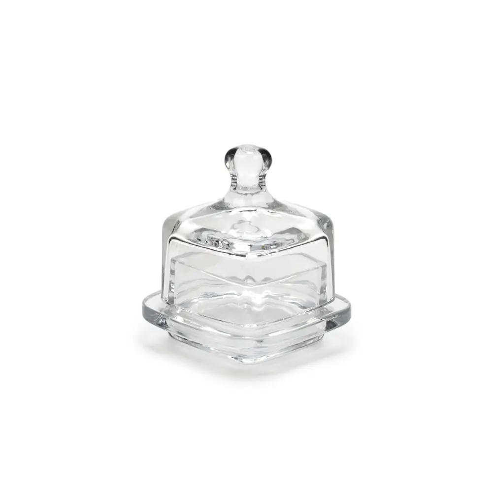 212 MAIN 2-Piece Personalized 3.5 sq. in. Glass Covered Dish Set, Small Kitchen Serveware for Table Setting, Ideal as Personalized Gifts, Two-Pieces