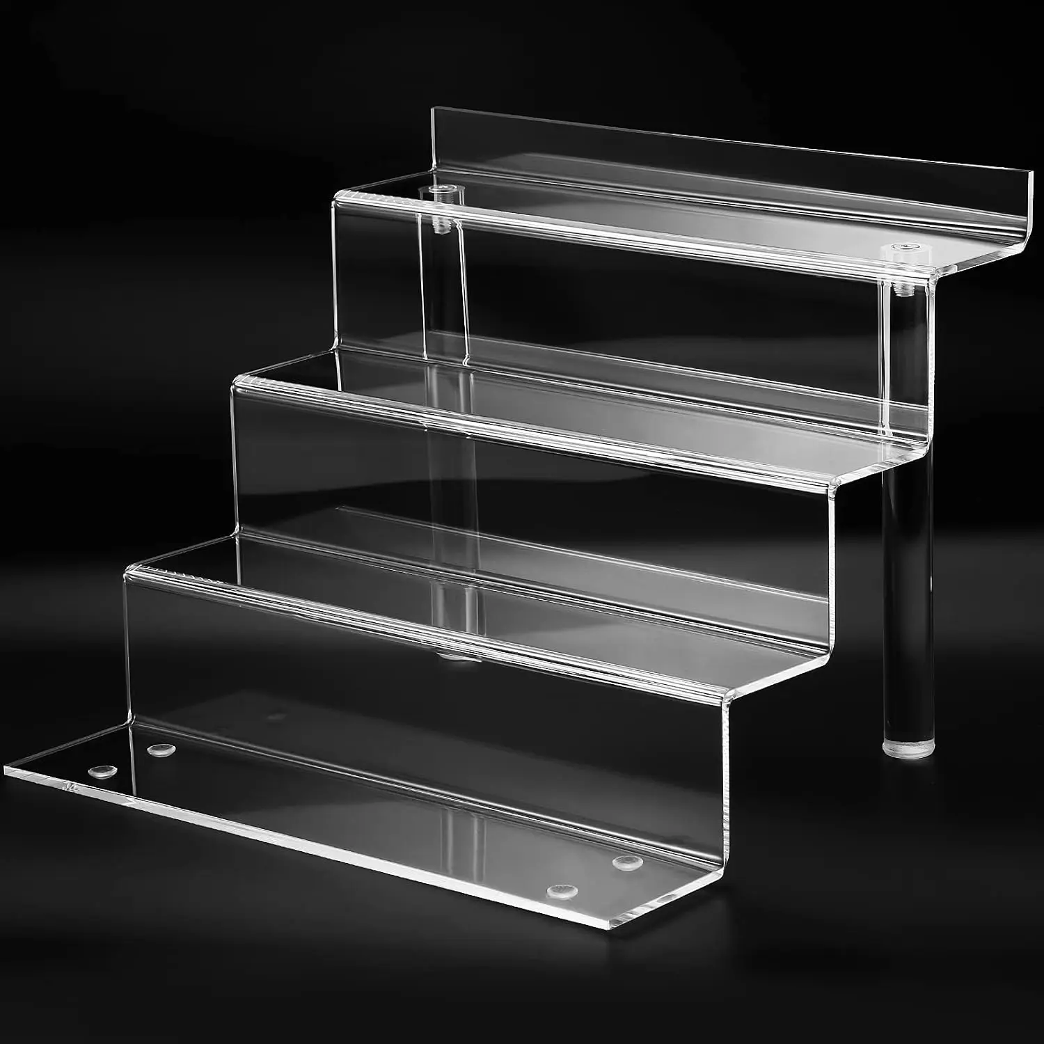 bigantss 9 Inch Acrylic Shelf for Perfume Organizer, 4 Tier Funko POP Shelves, Cologne Organizer Tiered Riser Display Stand, Acrylic Display for Decoration