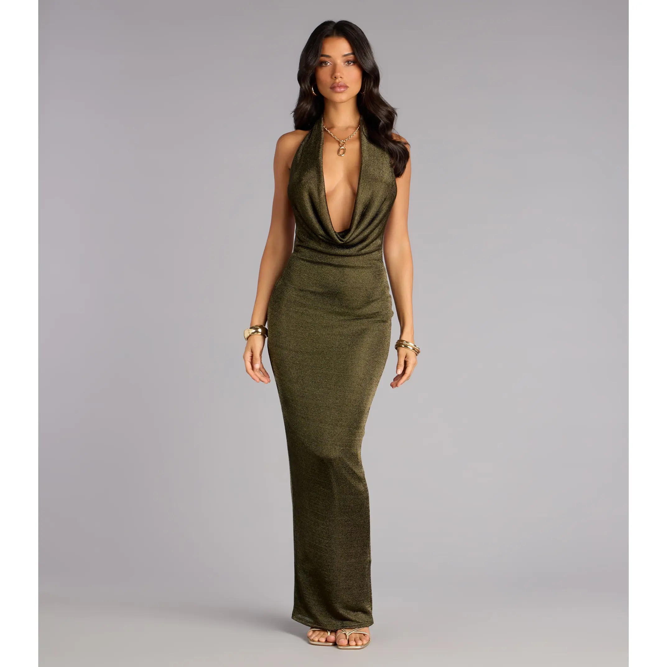Glow Goddess Strappy Back Metallic Knit Maxi Dress - TikTok Shop Glow Goddess Strappy Back Metallic Knit Maxi Dress - TikTok Shop