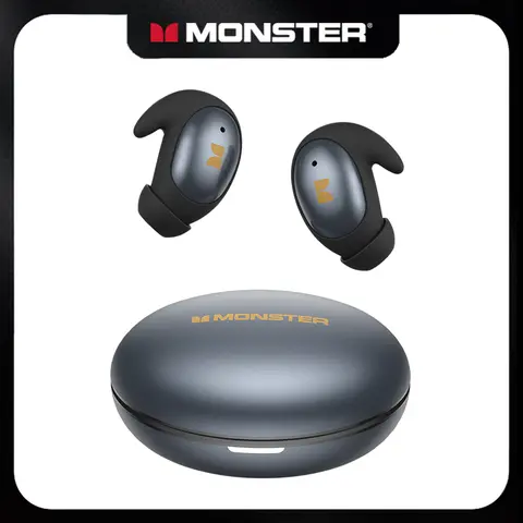 Monster Bluetooth 6.0 Invisible Earbuds - Flat-Head Bluetooth Headphones, Lightweight Soothing Portable Wearable, Sleep Aid for Side Sleepers, 165H Playtime, Noise-Canceling, Fast Charging, Stable Connection, Travel-Friendly - TikTokShopBackToSchool
