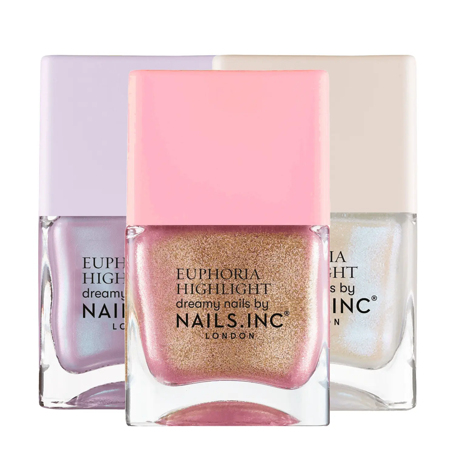 Nails INC Euphoria Nail Polish - Professional Manicure & Nail Art Beauty Product with Brush, Metallic, Iridescent & Glossy Finish Options, Metallic Nail Polish