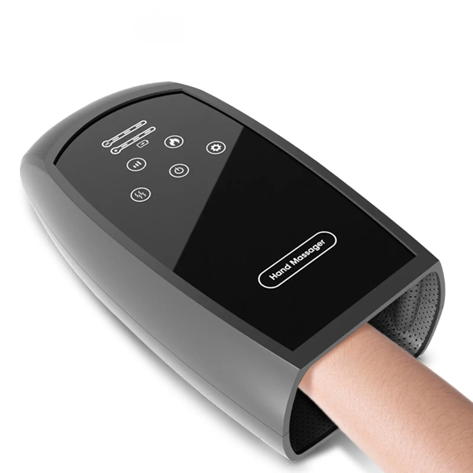 Electric Hand Massager with Heat, Acupressure Point Massage, 3 Adjustable Intensities, Cordless & 10-Minute Auto-Off, Intelligent Kneading for Hand Pain Relief, Suitable for Whole Family
