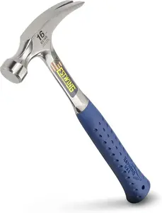ESTWING Hammer - 16 oz Straight Rip Claw with Smooth Face & Shock Reduction Grip - E3-16S