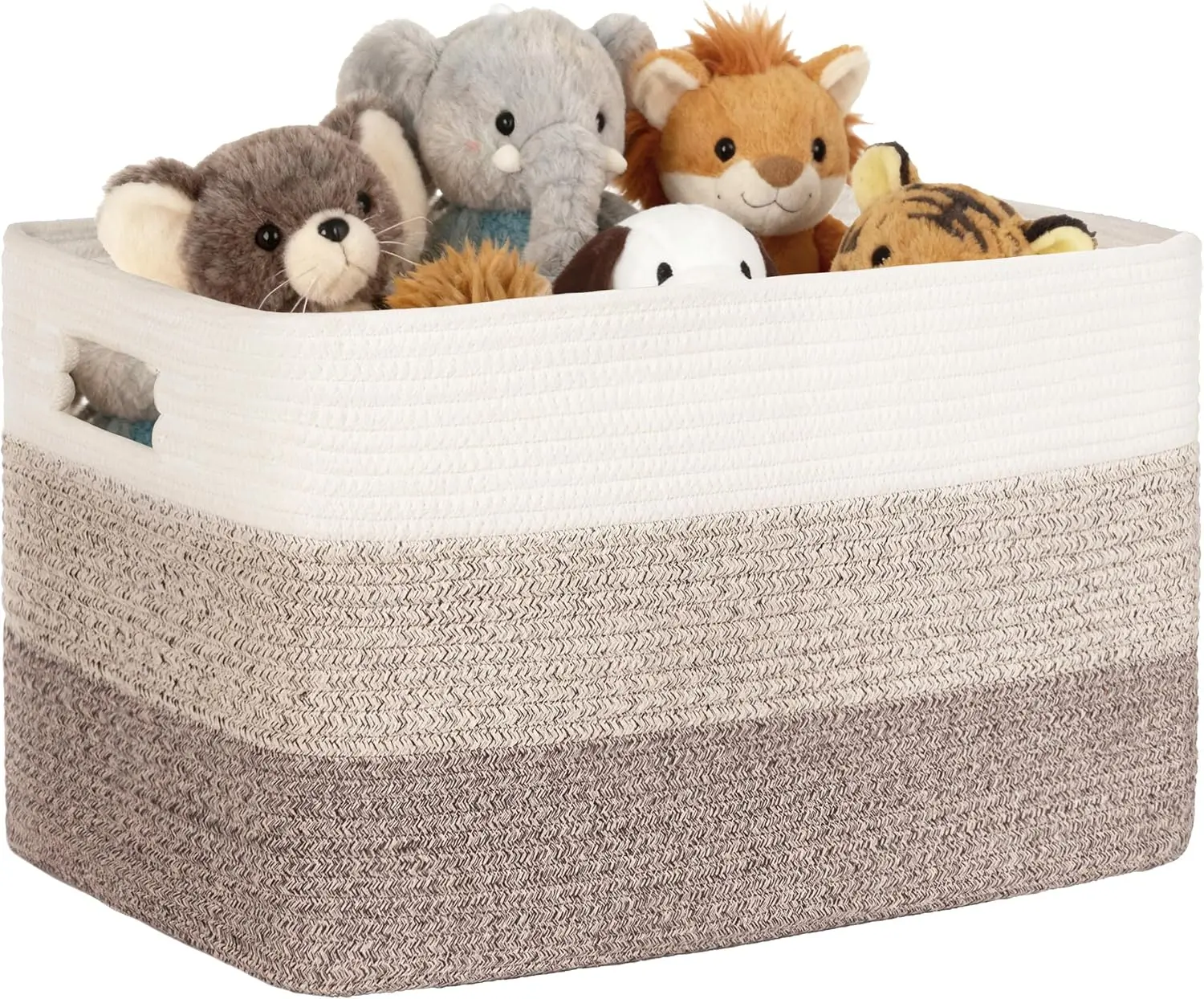 Blanket Basket,Rectangle Woven Baskets for Storage,65L Laundry Basket for Decorative Nursery Blanket,Toys,Dirty Clothes and Magazine in Shelves,Baby Room,and Living Room