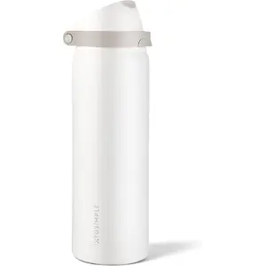 32 oz Stainless Bottle with Straw, 2-in-1 Sip and Chug Lid, Triple Walled Vacuum, Leakproof, BPA Free for Travel, School, Hiking, Gym, White
