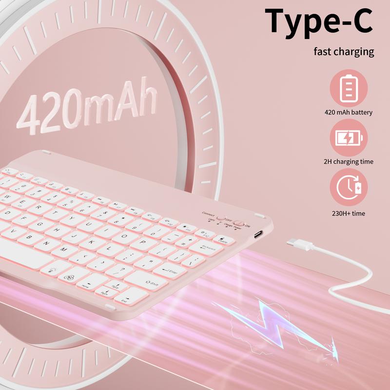 KENKE Backlit Detachable Magnetic Keyboard Case Shockproof Pencil Holder Anti-fall Keycaps UK QWERTY Layout Fit for iPad(A16)11th Gen 11 Inch 2025,iPad 10th Gen 2022,iPad Air 11 Inch M3(2025)/M2(2024) 7th/6th Gen,iPad Air 5th/4th Gen 2022/2020 10.9 Inch