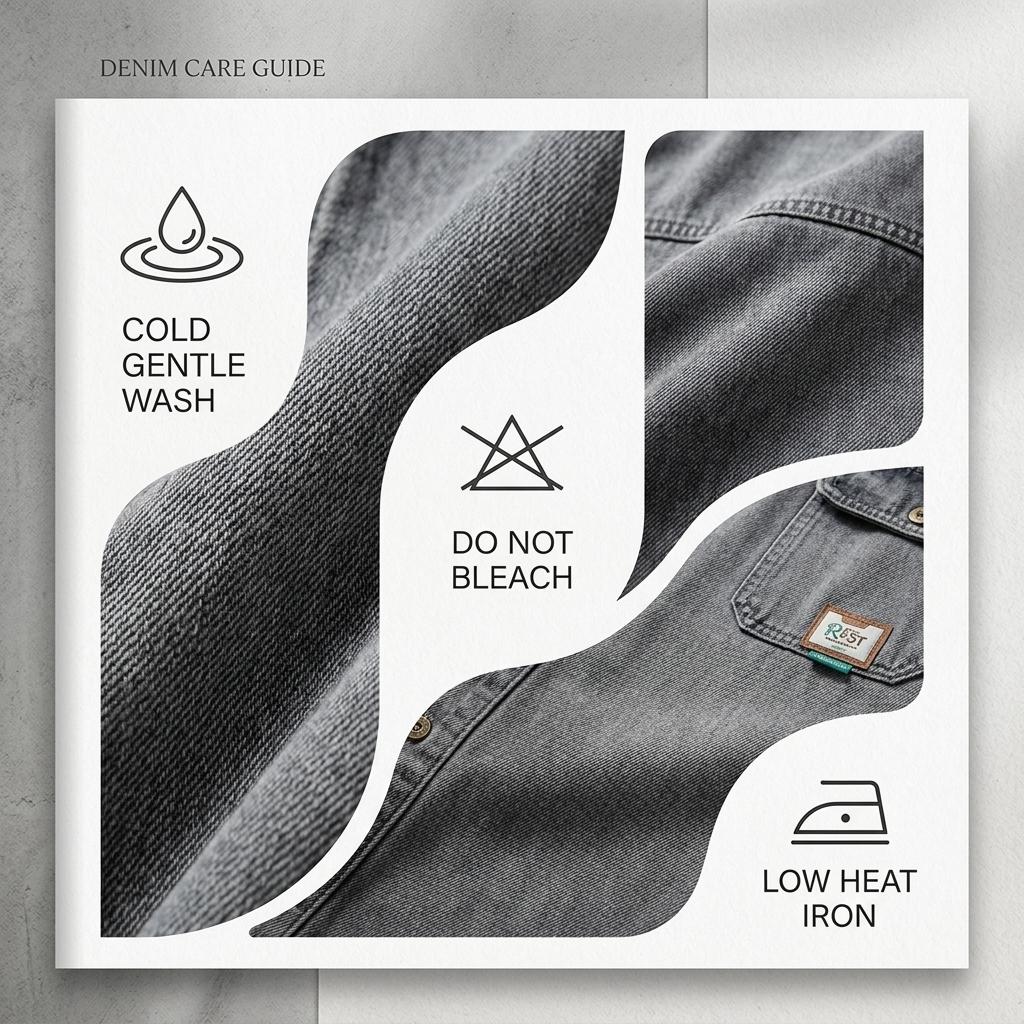 Men's  Washed Denim Shirt, Retro Distressed Biker  Shirt， Classic Trucker Shirt with Shoulder Stitching, Casual Button-Down Motorcycle Denim Shirt  for Men, Fashion Streetwear Denim Shirt for Daily Wear, Riding, Outdoor