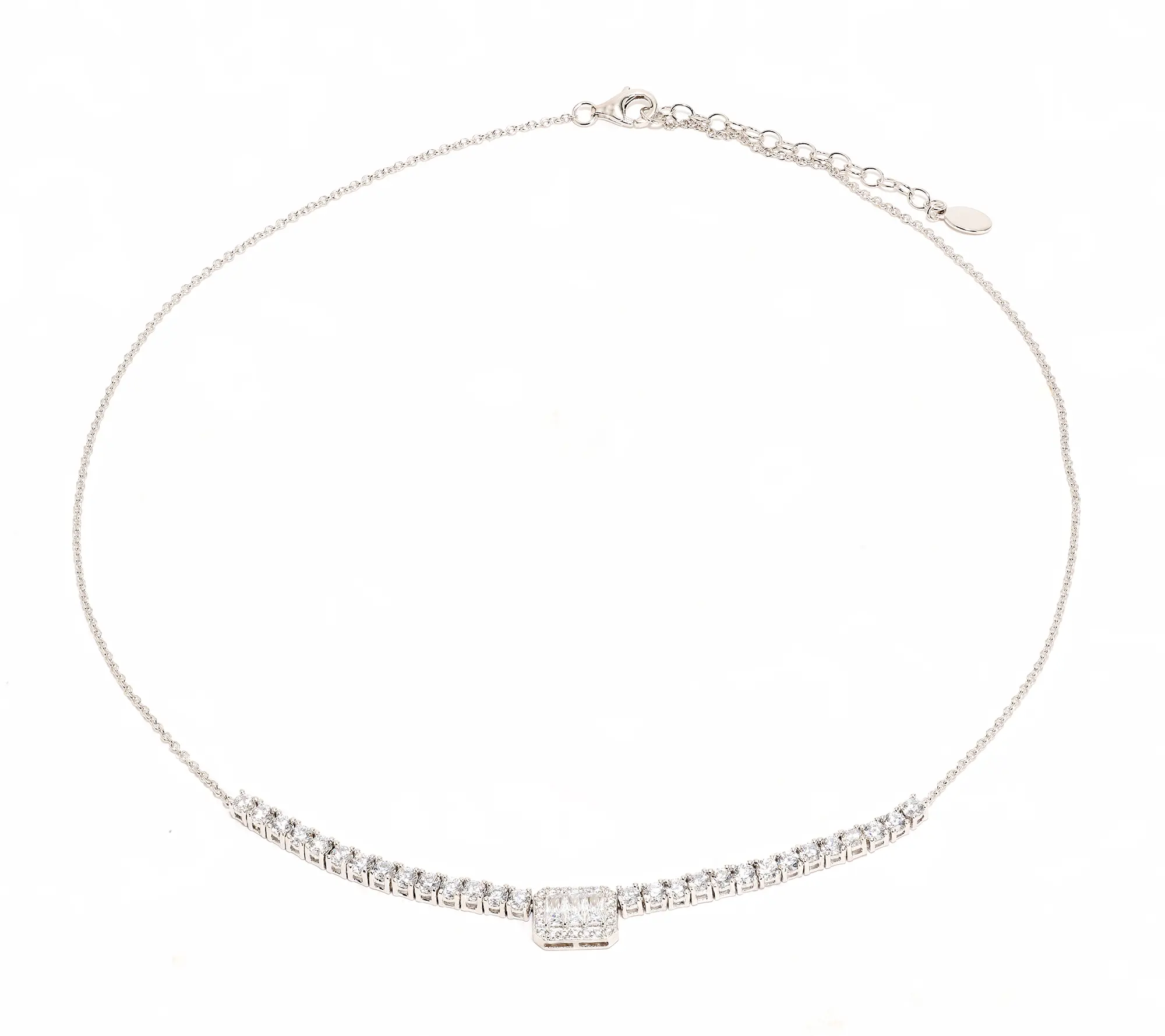 Diamonique x Kathy Levine Dream Catcher Necklace, Sterling Silver