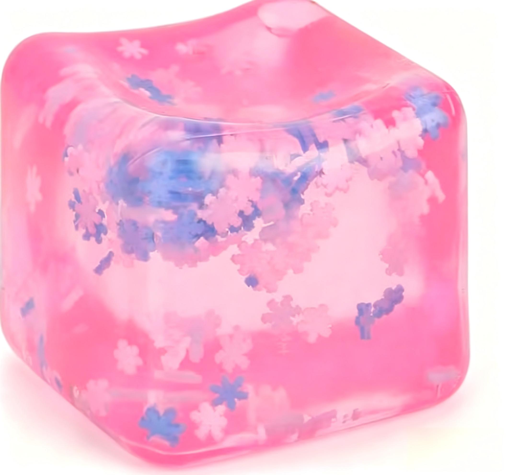 2pc Magic Snowflake Shimmer Cube Soft Squishy Toy, Stress Ball — Perfect for ASMR enthusiasts and stress relief lovers!