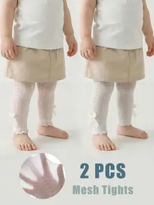 2 PCS Girls' Kids'tights Anti-Mosquito baby Leggings - Breathable Mesh, Lightweight, Perfect for Dance, School & Outdoor Activities