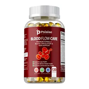 Pslalae - Blood Circulation Supplement, 120 Capsules, Supports Leg Veins, Heart, Vascular and Cardiovascular Health, Contains Niacin, L-Arginine, Ginger, Cayenne Pepper Multi-Natural Ingredients