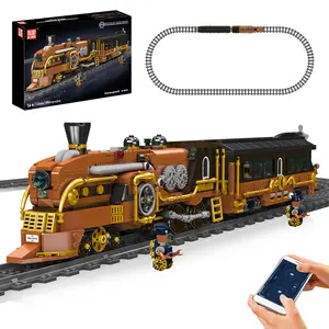 Mould King 12046 Steampunk Train Remote Control Building Block Electric Toy